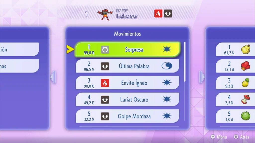 Movimientos de Incineroar VGC Reg M-A