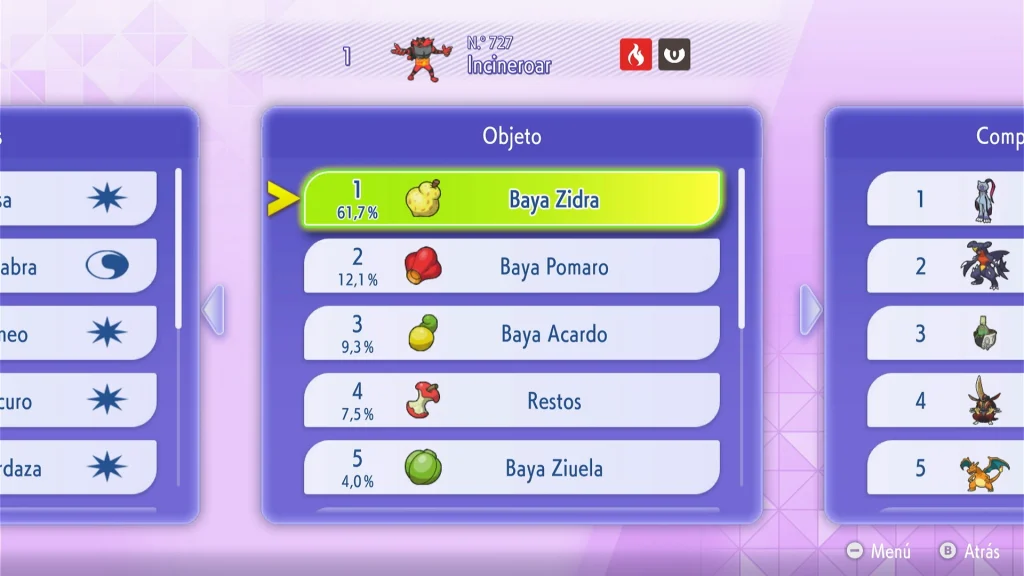 Objetos de Incineroar VGC Reg M-A